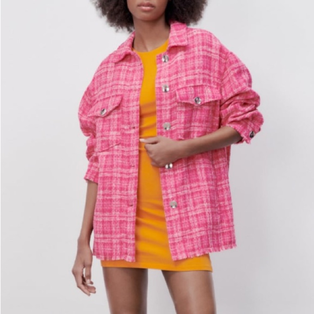 Pink Plaid Overshirt
